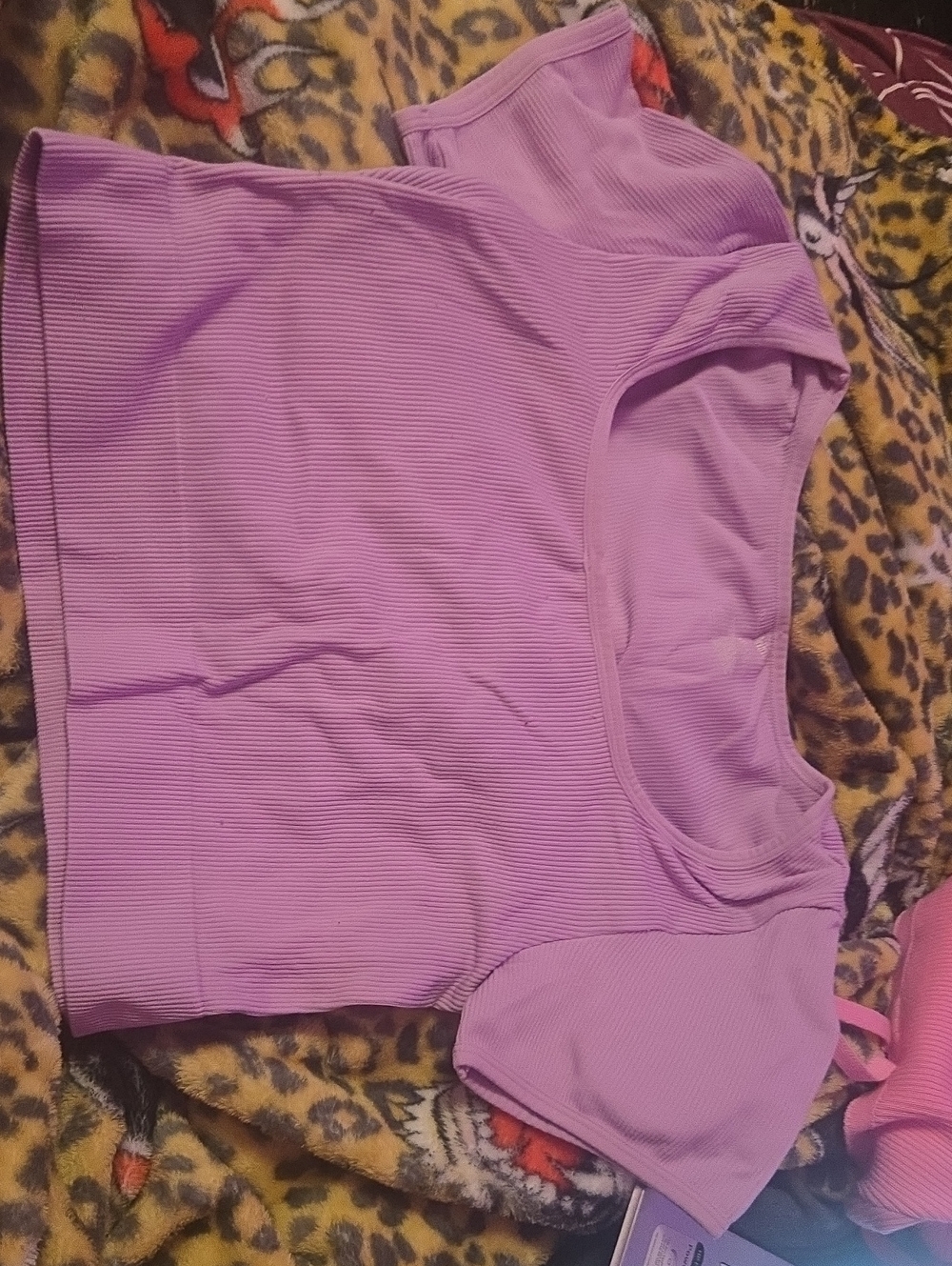 wild fable Lilac Ribbed Bandeau Top